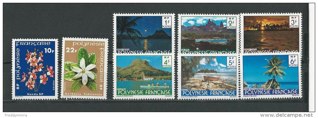 Polynésie:   128/ 129 + 132/ 137 ** - Unused Stamps