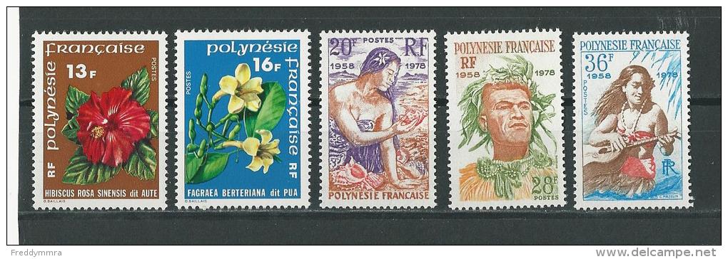 Polynésie:  119/ 123 ** - Unused Stamps