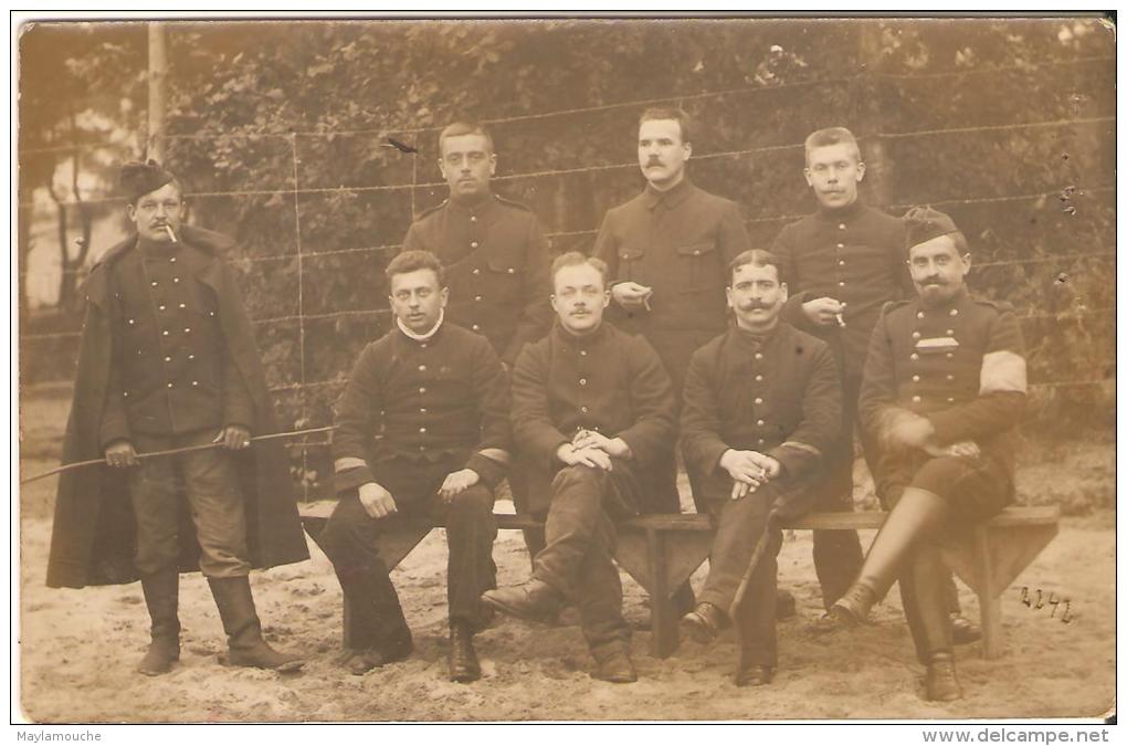 Prisonniers 1915   (photo Carte Famille Cerfontaine Censure Allemande Semelager - Herve