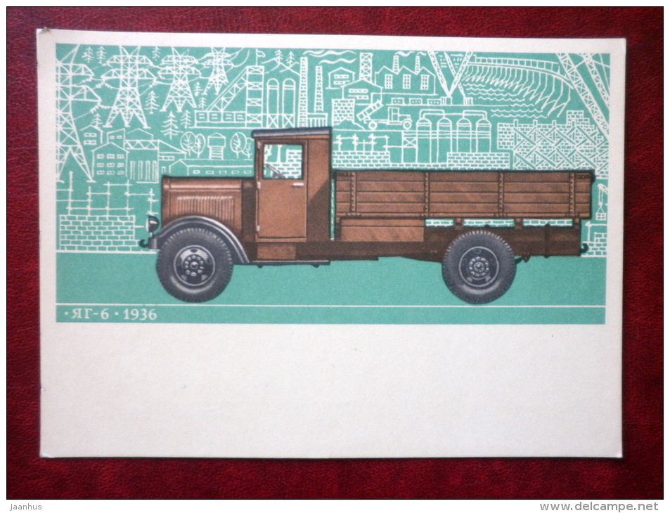 Russian Truck YAG-6 , 1936 - Cars - 1976 - Russia USSR - Unused - Trucks, Vans &  Lorries