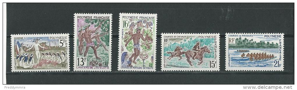 Polynésie:47/ 51 ** - Unused Stamps