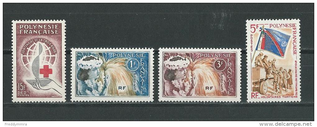 Polynésie:  24 * + 27/ 29 ** - Unused Stamps