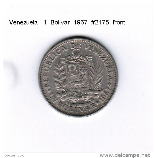 VENEZUELA   1  BOLIVAR  1967  (Y # 42) - Venezuela