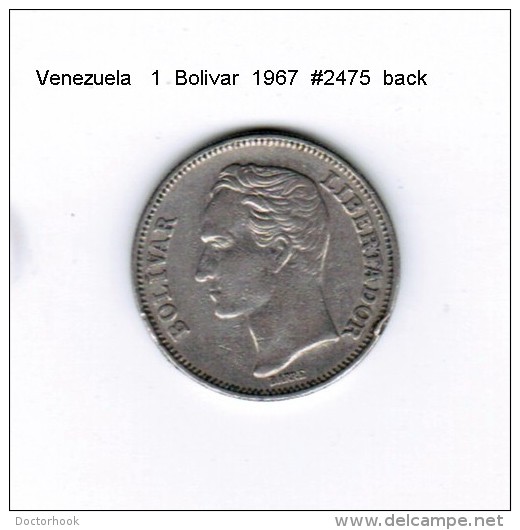 VENEZUELA   1  BOLIVAR  1967  (Y # 42) - Venezuela