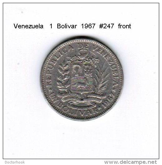 VENEZUELA   1  BOLIVAR  1967  (Y # 42) - Venezuela