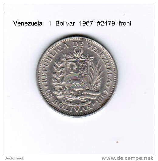 VENEZUELA   1  BOLIVAR  1967  (Y # 42) - Venezuela