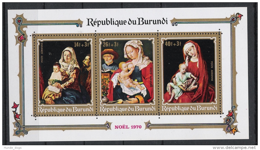 Burundi 1970 Mi# Bl. 47A ** MNH Weihnachten Gemälde Christmas Painting Albrecht Dürer - Ungebraucht