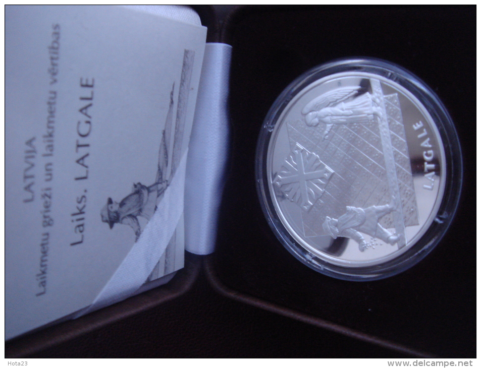 LATVIA Coin 1 Lats LATGALE 2004 Silver-cross Angel And Jesus, Children  Proof - Lettonie