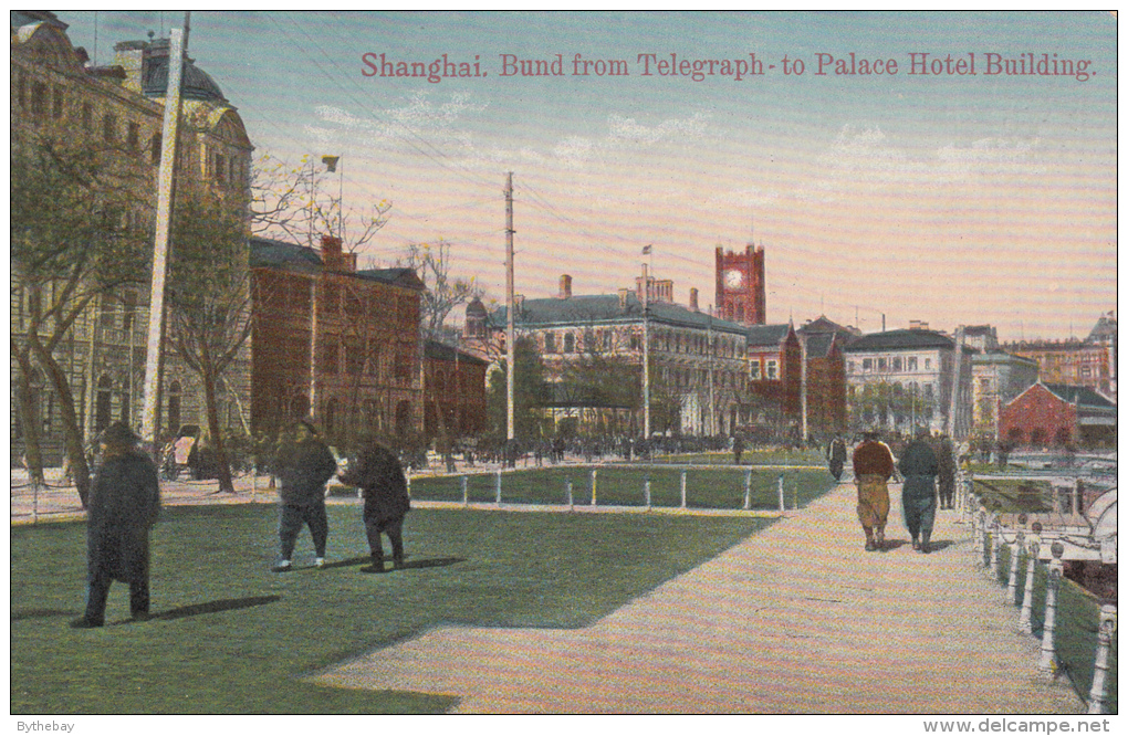 Shanghai.  Bund From Telegraph - To Palace Hotel Building - Chine