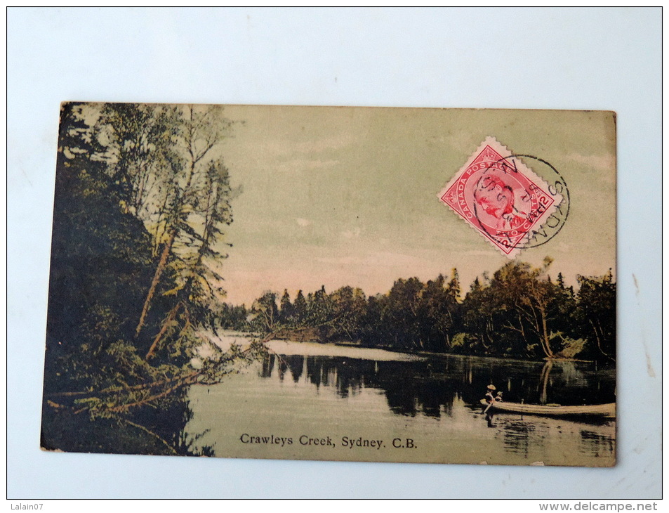 Carte Postale Ancienne : SYDNEY C. B. , Crawleys Creek , Stamp 1909 - Cape Breton