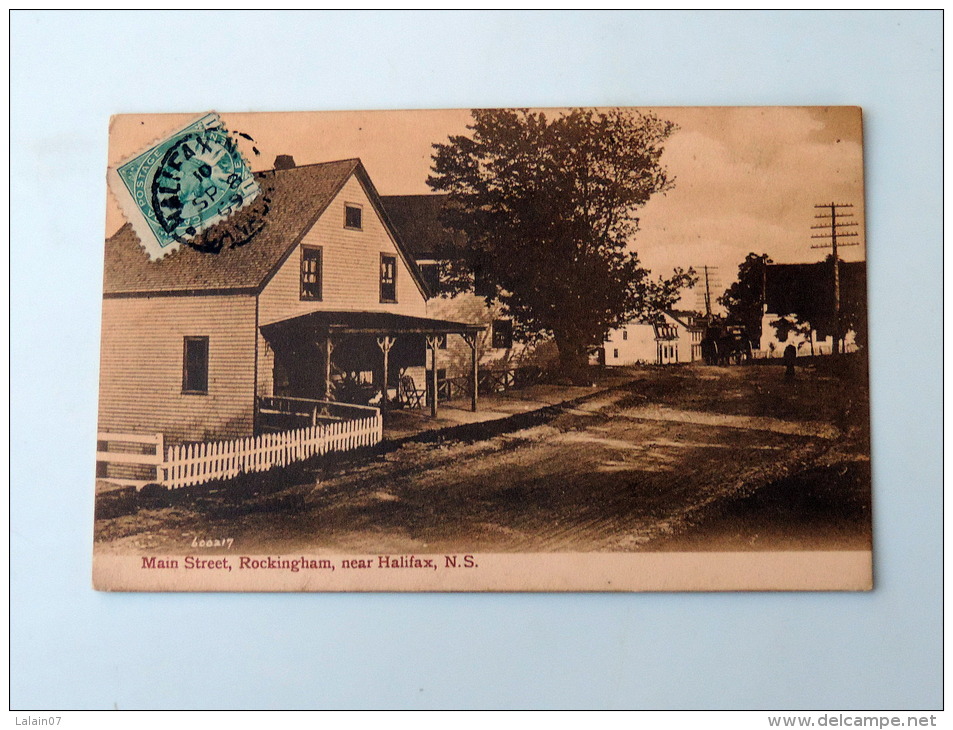 Carte Postale Ancienne :  Main Street , Rockingham Near HALIFAX N. S.,   Stamp 1909 - Halifax