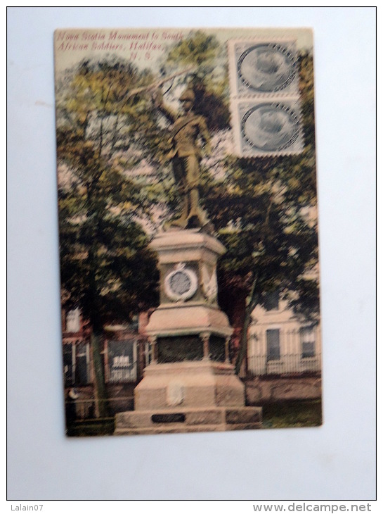 Carte Postale Ancienne : Nova Scotia Monument To South African Soldiers HALIFAX N. S., Stamps - Halifax