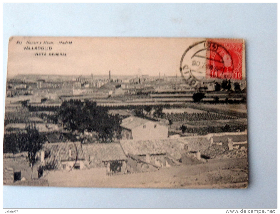 Carte Postale Ancienne : VALLADOLID : Vista General , Cello 1908 - Valladolid