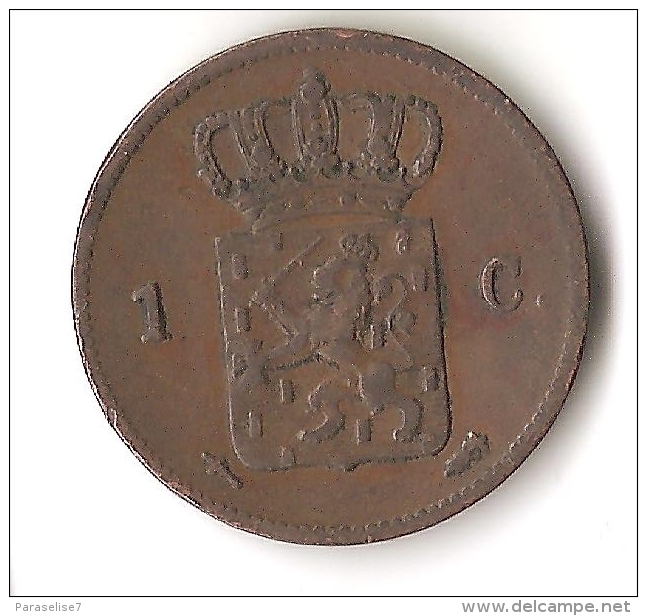 PAYS-BAS  1  CENT  1863 - 1849-1890 : Willem III