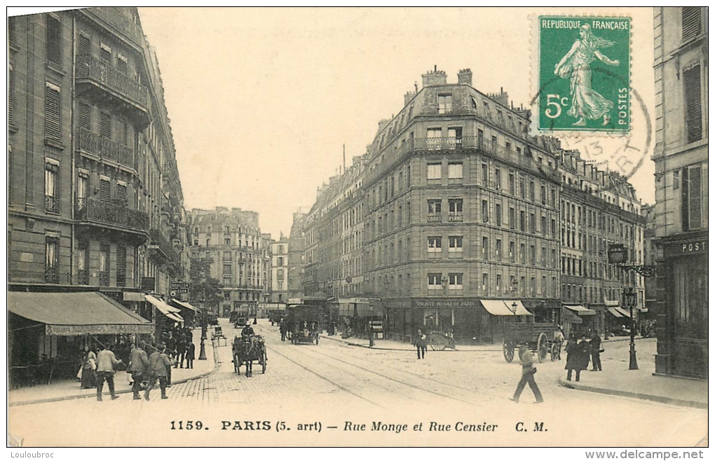 PARIS RARE RUE MONGE ET RUE CENSIER - Paris (05)