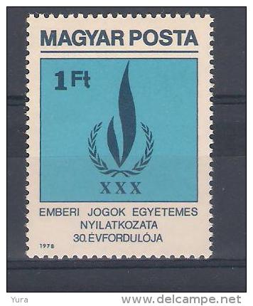 Hungary 1978 Mi Nr 3334  Declaration Of Human Rights MNH (a1p1) - Ongebruikt