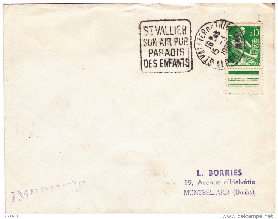 Saint-Vallier De Thiey 1960 - 06 - Daguin - Air Pur - Paradis Des Enfants - Mechanical Postmarks (Advertisement)