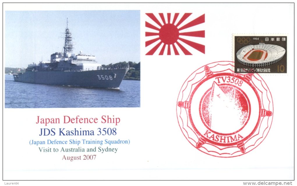 (194) Navy Cover - Ship Cover - JDS Kashima 3508 Visit To Sydney - 2007 - Militaria