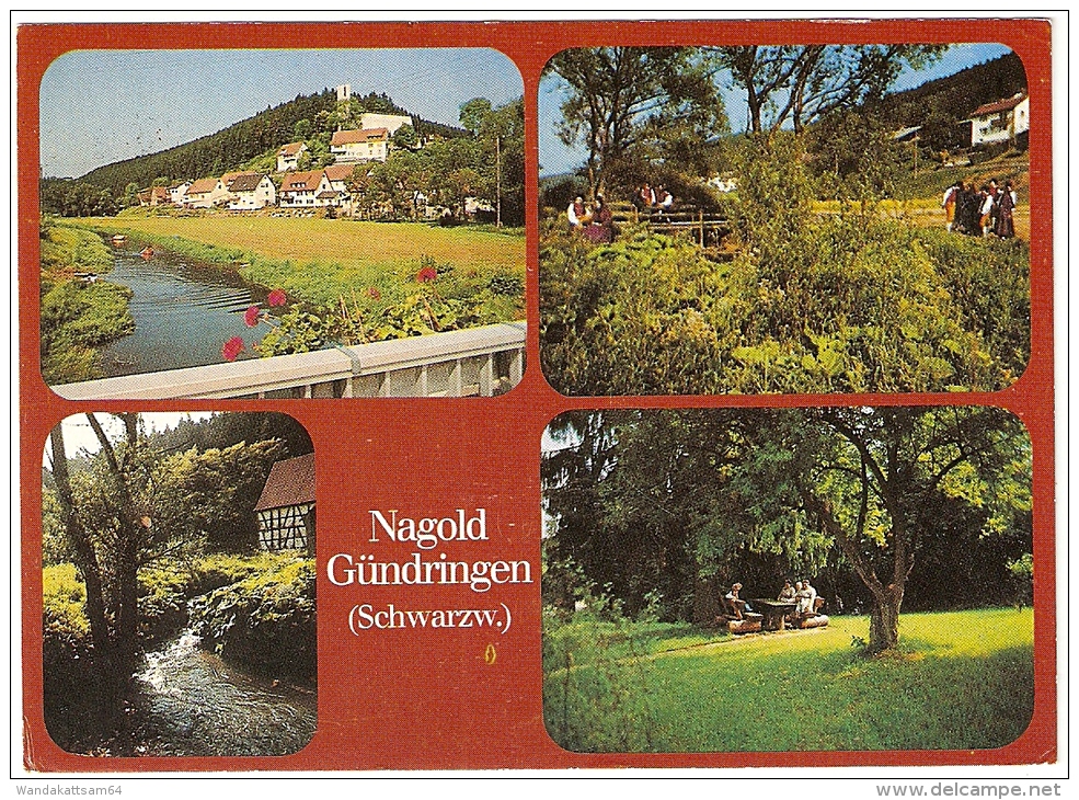 AK Nagold Gündringen (Schwarzwald) Kreis Calw Mehrbildkarte 4 Bilder 14.-9.83 727 NAGOLD 1 - Nagold