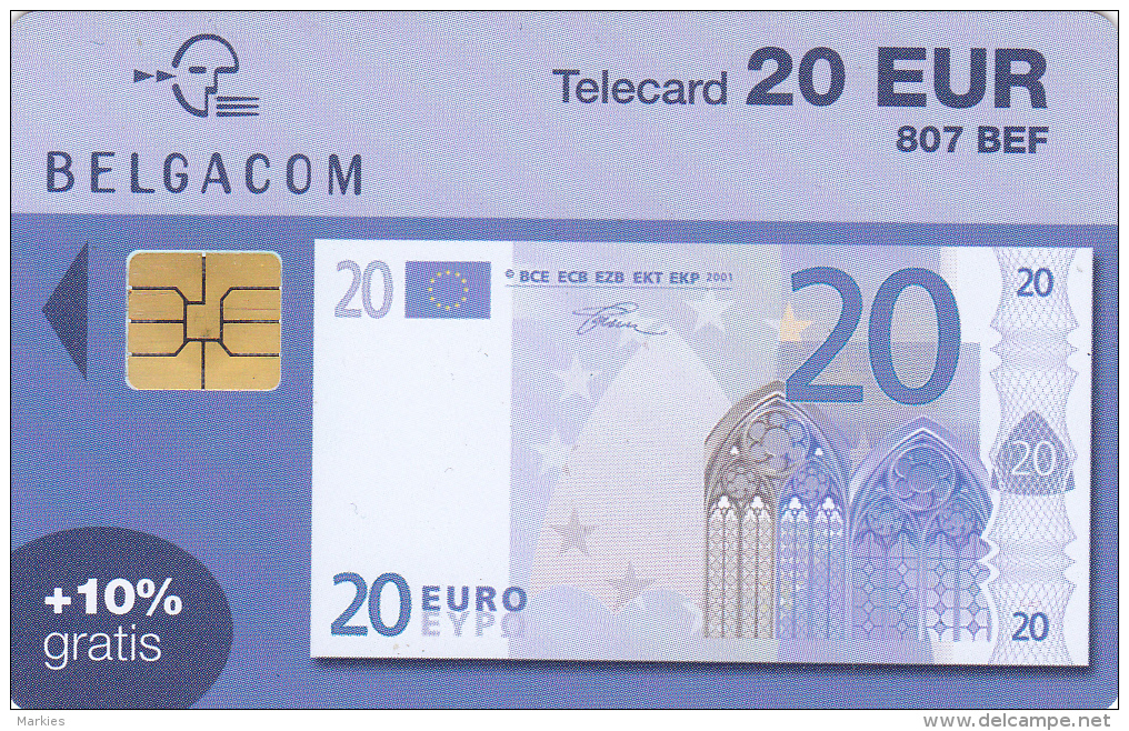 Carte Biljet 20 Euro 31/12/2004 Used Rare ! - Mit Chip