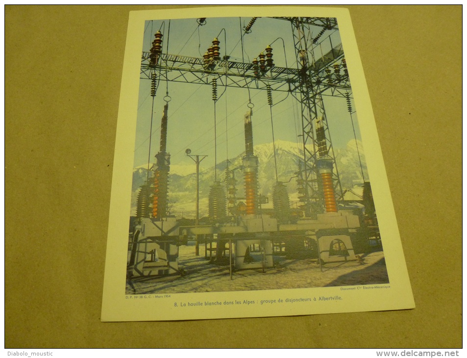 Photo De La Cie Electro-Mécanique En 1954  (27cm X 21cm)  Groupe De Disjoncteurs à ALBERTVILLE    Envoi Gratuit - Objets
