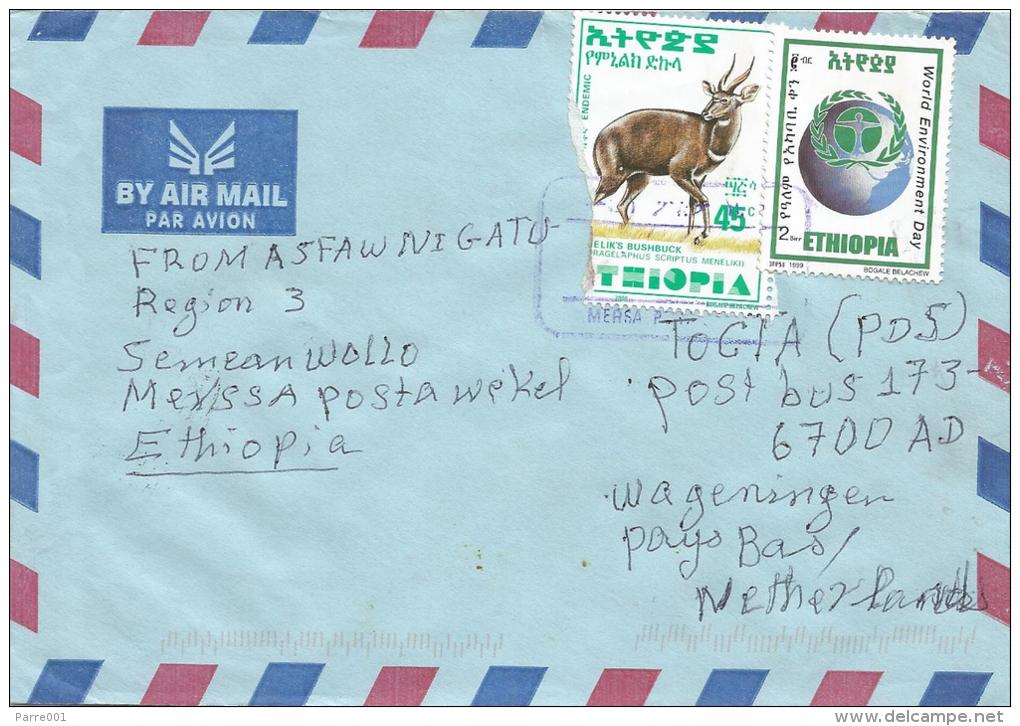 Ethiopia 2002 Mersa Environment Day Bushbuck Antilope Cover - Ethiopië