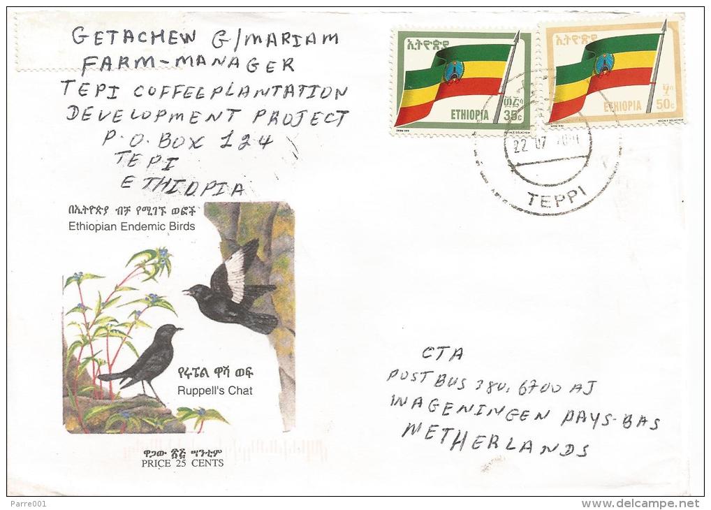 Ethiopia 2001 Teppi Flags Cover - Ethiopië