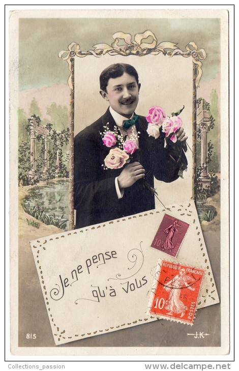 CP, "JE NE PENSE QU´A VOUS", Voyagé En 1911 - Souvenir De...