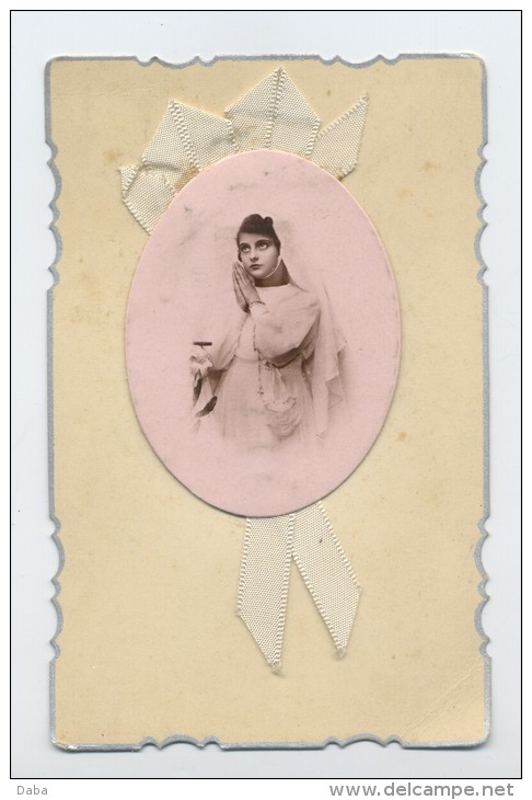 Belle Carte De Communion. Relief. - Comunioni