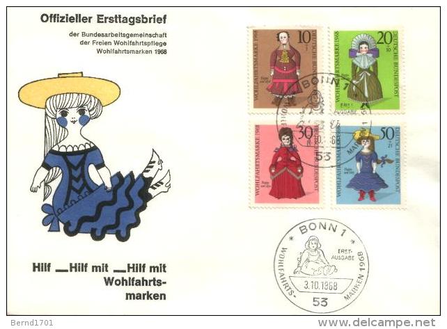 Germany - Mi-Nr 571/574 FDC (X521)- - 1961-1970