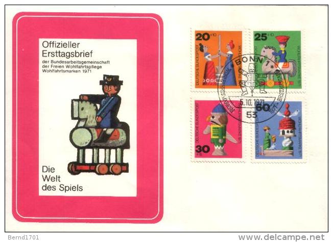 Germany - Mi-Nr 705/708 FDC (X524)- - 1971-1980