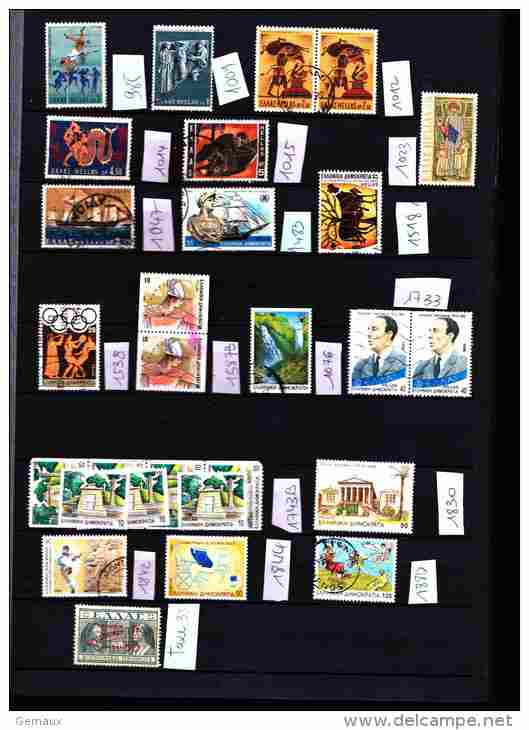 Grèce 3 Pages De Timbres Oblitérés (avec N° Yvert Jusqu'en 2001)    A VOIR - Collections