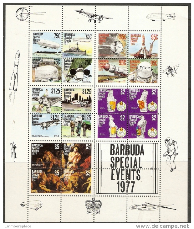 BARBUDA - 1977 SPECIAL EVENTS SOUVENIR SHEET SG 383 Sc 322e - Barbuda (...-1981)