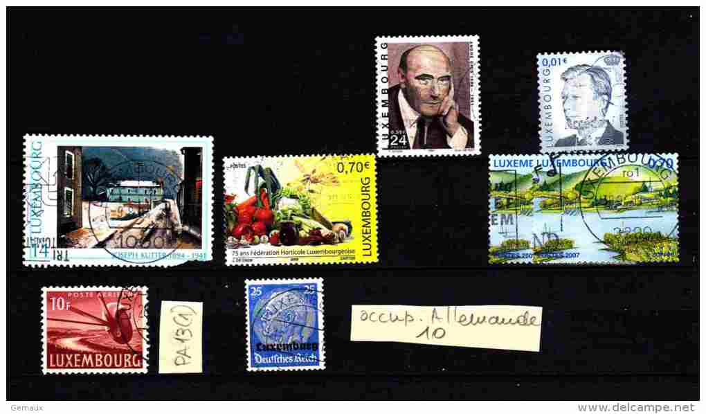 Luxembourg 2 Pages De Timbres Oblitérés (avec N° Yvert Jusqu'en 2001) A VOIR - Collections