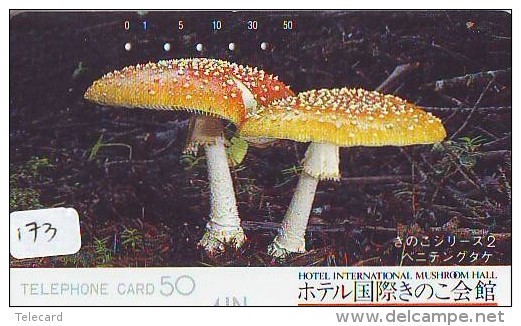 Télécarte Japon * CHAMPIGNON * Telefonkarte (173) MUSHROOM * Japan Phonecard * PADDESTOEL * - Alimentation