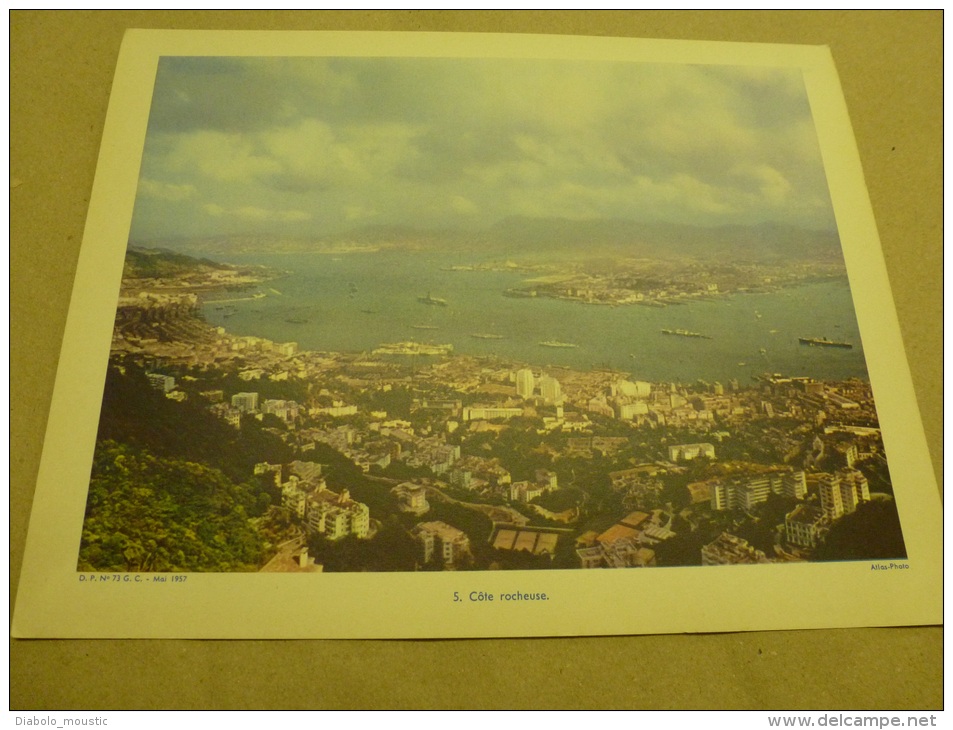 Photo Atlas-Photo  En 1957  (27cm X 21cm)  La Baie De Canton  Près Du Delta Du Si-Kiang (CHINE)......envoi Gratuit - Lieux