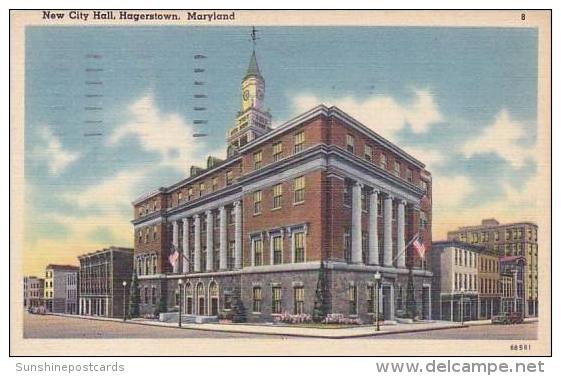 Maryland Hagerstown New City Hall 1949 - Hagerstown