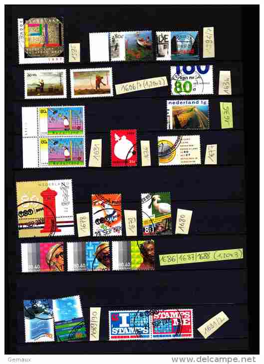 Pays Bas 7 Pages De Timbres/blocs Oblitérés (avec N° Yvert Jusqu'en 2001) A VOIR Belles Valeurs - Colecciones Completas