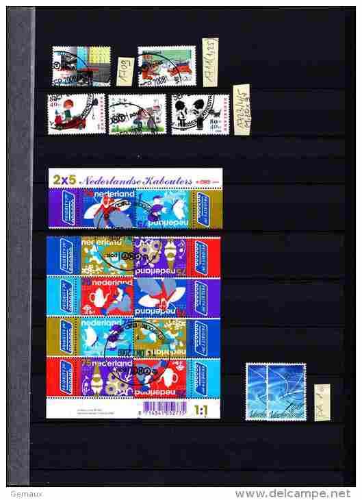 Pays Bas 7 Pages De Timbres/blocs Oblitérés (avec N° Yvert Jusqu'en 2001) A VOIR Belles Valeurs - Colecciones Completas