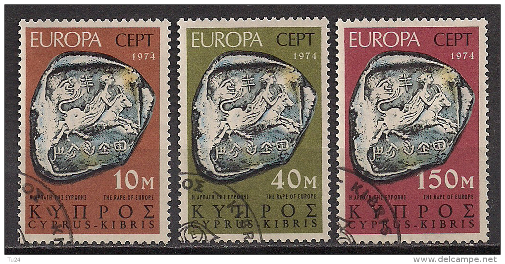 Zypern / Cyprus  (1974)  Mi.Nr.  409 - 411 Gest. / Used  (ca26)  EUROPA - Gebraucht