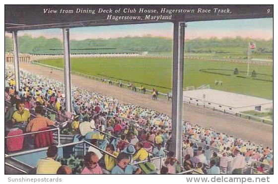 Maryland Hagerstown View From Dining Deck OF Club House Hagerstown Race Track - Hagerstown
