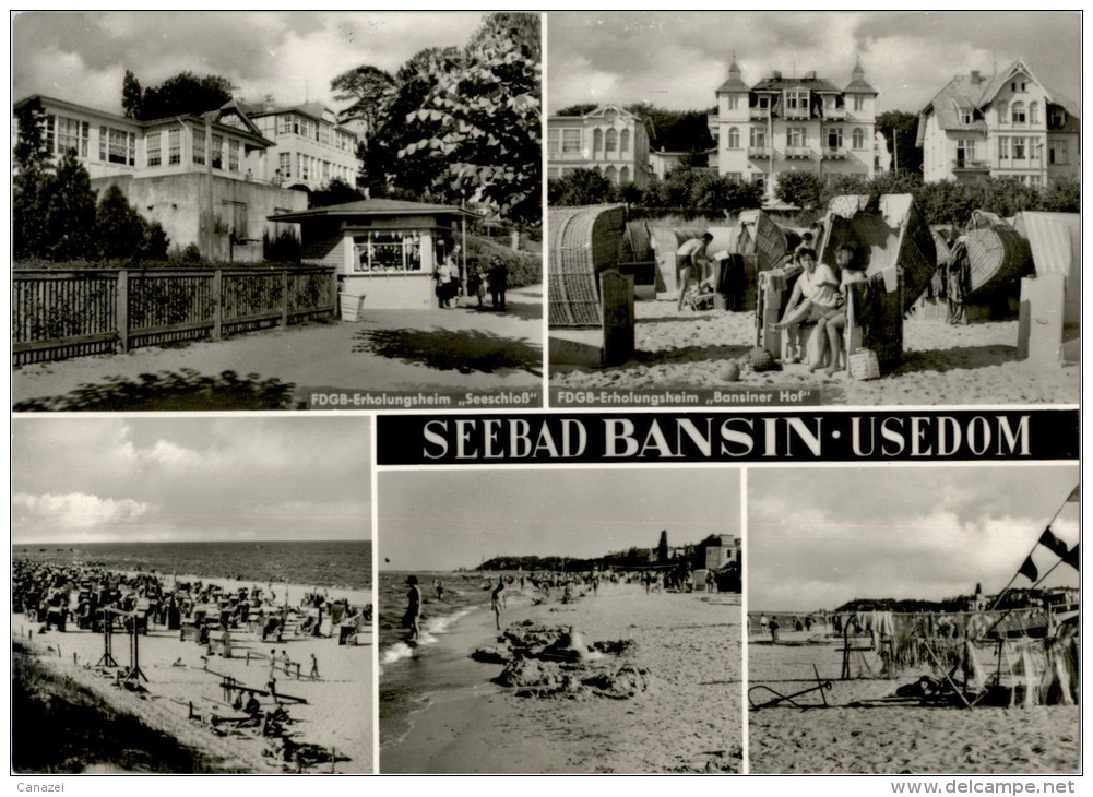 AK Bansin, FDGB-Heim Seeschloß Und Bansiner Hof, Gel, 1974 - Usedom