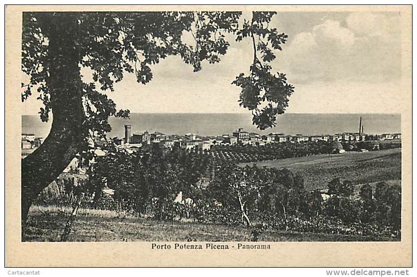 PORTO POTENZA PICENA. SCORCIO PANORAMICO. CARTOLINA ANNI '40 - Altri & Non Classificati