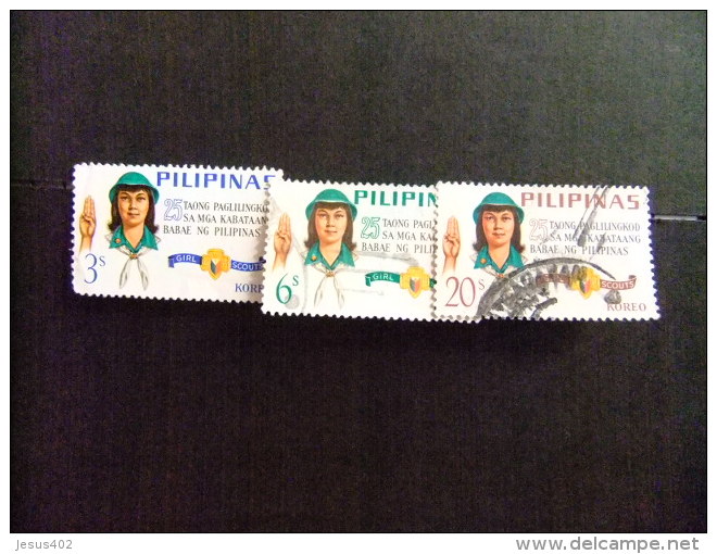 FILIPINAS -   -- THEMA SCOUTISME -- JAMBOREE -- GIRL SCOUTS  Yvert & Tellier Nº 643 / 645 º FU - Used Stamps