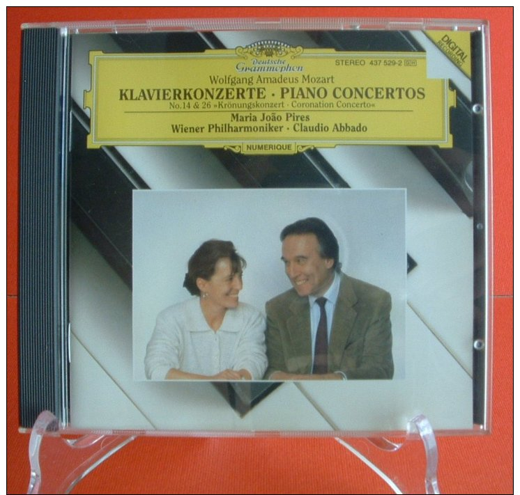 MOZART CONCERTO N. 14 E NR. 26 MARIA JOAO PIRES CLAUDIO ABBADO FILARMONICA DI VIENNA GRAMMKOPHON CD 2 SCAN LEGGI TITOLI - Klassik