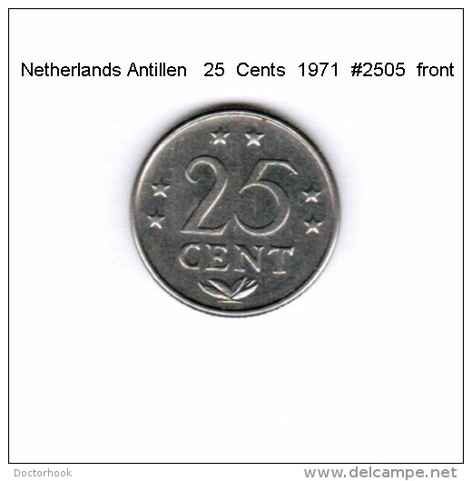 NETHERLAND ANTILLES   25  CENTS  1971  (KM # 11) - Netherlands Antilles