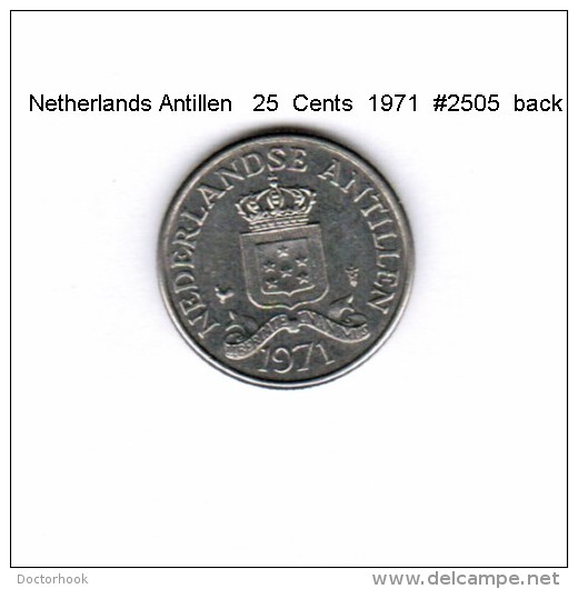 NETHERLAND ANTILLES   25  CENTS  1971  (KM # 11) - Netherlands Antilles