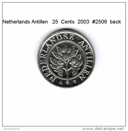 NETHERLAND ANTILLES   25  CENTS  2003  (KM # 35) - Niederländische Antillen