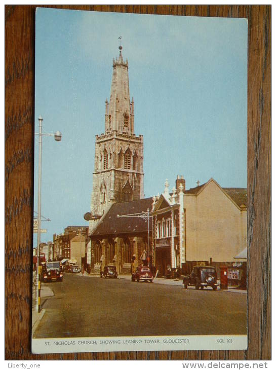 St. NICHOLAS Church Showing Leaning Tower ( KGL 103 ) Anno 19?? ( Zie Foto Details ) !! - Gloucester