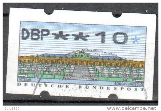 BRD Bund 1993 ATM  Type 2.2 - 10 Gestempelt Used - Automatenmarken [ATM]